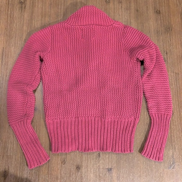 $6.99 shipping next hour🍁 AMERICAN EAGLE Knit Cowl V Neck Wrap Sweater - Picture 6 of 10